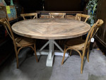 NEW 42" Round Coastal Dining Table - Trestle or Column Base