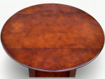 Brown Solid Wood Counter Height Round Foldable Table & 2 Chairs Set