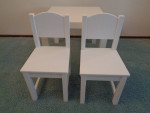 IKEA Three-Piece Wood Children’s Table and Chair Set