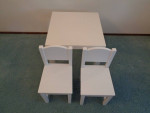 IKEA Three-Piece Wood Children’s Table and Chair Set