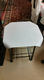Glass wheelie tea table