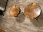 Two table for the price of one! Live edge end tables-two tables