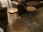 Two table for the price of one! Live edge end tables-two tables