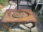 Antique  Side Table carved nude figure in center
