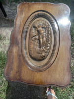Antique  Side Table carved nude figure in center