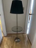 1960s Laurel table lamp - glass with metal tulip base