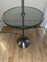 1960s Laurel table lamp - glass with metal tulip base