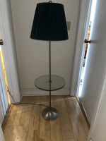 1960s Laurel table lamp - glass with metal tulip base