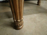 Rustic Tan Indian Style Carved Hard Wood Classic Coffee Plus End Table