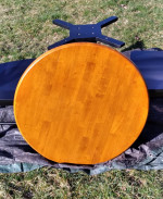 Solid Wood Round Pedestal Dining Table and Chairs