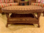 $600 OFF - Quality Outdoor Wicker Loveseat / Coffee Table Set