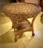 50% OFF- Quality Indoor/Outdoor Wicker Club Chair / End table