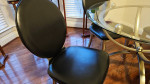 Black Leather Contemporary Dining/Kitchen Table Chairs
