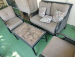 Outdoor furniture - love seat chairs table