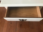Creamy White All Wood Side Table or End Table or Nightstand