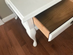 Creamy White All Wood Side Table or End Table or Nightstand
