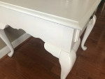 Creamy White All Wood Side Table or End Table or Nightstand