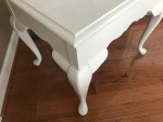 Creamy White All Wood Side Table or End Table or Nightstand