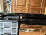 Adjustable glass art/drafting table