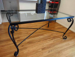Wrought Iron/Glass Dining Room Table