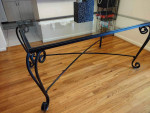 Wrought Iron/Glass Dining Room Table