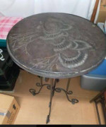 Country Italian round patio bistro table