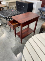 Solid Acacia Wood 23 in. Recliner End Table New
