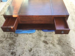Coffee Table Solid Wood Tilt Up Top With Storage Two Large Draws On Wh
