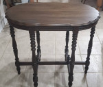 Unique Antique Walnut Oval Occasional Table