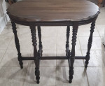 Unique Antique Walnut Oval Occasional Table