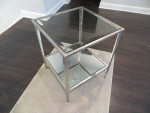 Designer Wildwood Antique Silver Finish 2 Tiered End Table