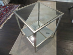 Designer Wildwood Antique Silver Finish 2 Tiered End Table
