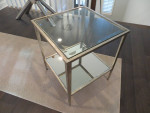 Designer Wildwood Antique Silver Finish 2 Tiered End Table