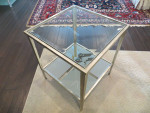 Designer Wildwood Antique Silver Finish 2 Tiered End Table