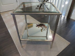Designer Wildwood Antique Silver Finish 2 Tiered End Table