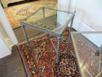 Brushed Pewter and Glass Coffee and End Table Set
