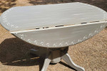 Painted and Stenciled Drop Leaf Table w/2 Matching Chairs
