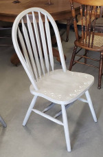Painted and Stenciled Drop Leaf Table w/2 Matching Chairs