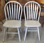 Painted and Stenciled Drop Leaf Table w/2 Matching Chairs