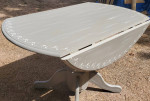 Painted and Stenciled Drop Leaf Table w/2 Matching Chairs