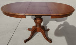 Exquisite 44" Dining Table w/Inlaid Design and a 15" Hidden Leaf