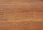 Exquisite 44" Dining Table w/Inlaid Design and a 15" Hidden Leaf
