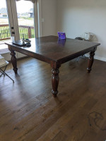 Well-made large solid wood dining table