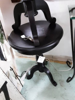 Black Round End Table