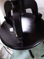 Black Round End Table