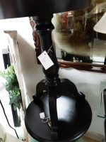 Black Round End Table