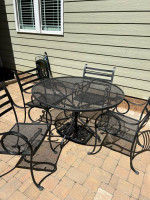 Wrought Iron Table & 4 Chairs