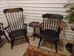 Chair & Flip-Top Table - Hitchcock-Style for Camp &/or Porch