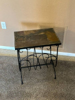 Magazine rack or side table slate