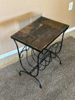 Magazine rack or side table slate
